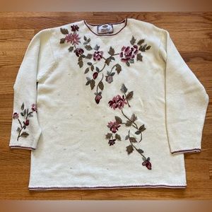 Vintage Tiara International Embroidered Sweater - Size L
